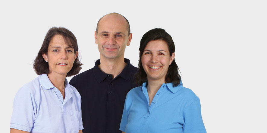 Das Lehrerteam im kbo-Kinderzentrum München: Martina Harmening, Roland Wittl, Birgit Jakob